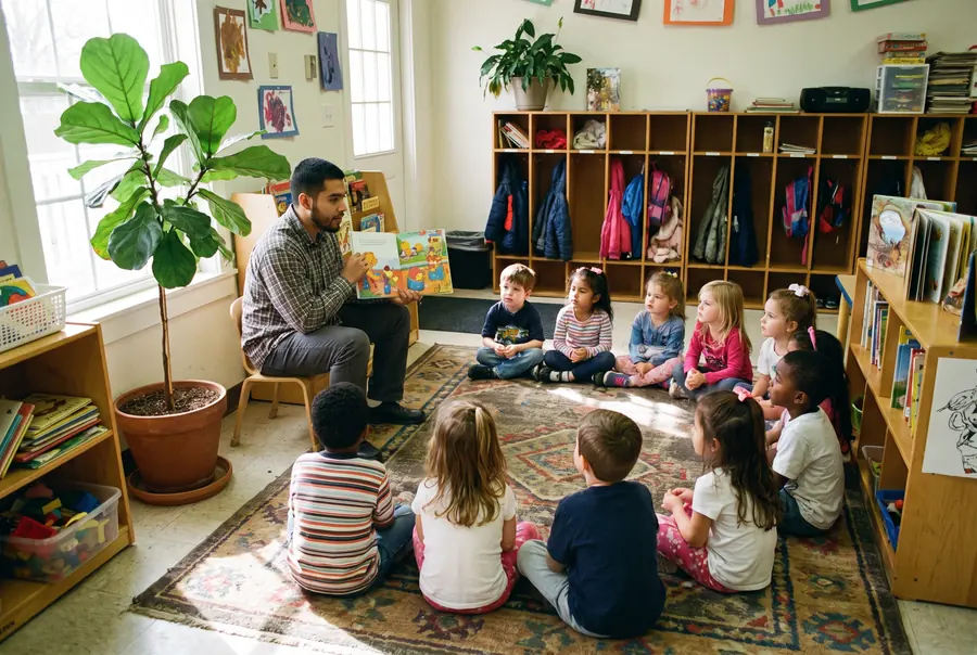 The preschool room at Bright Start